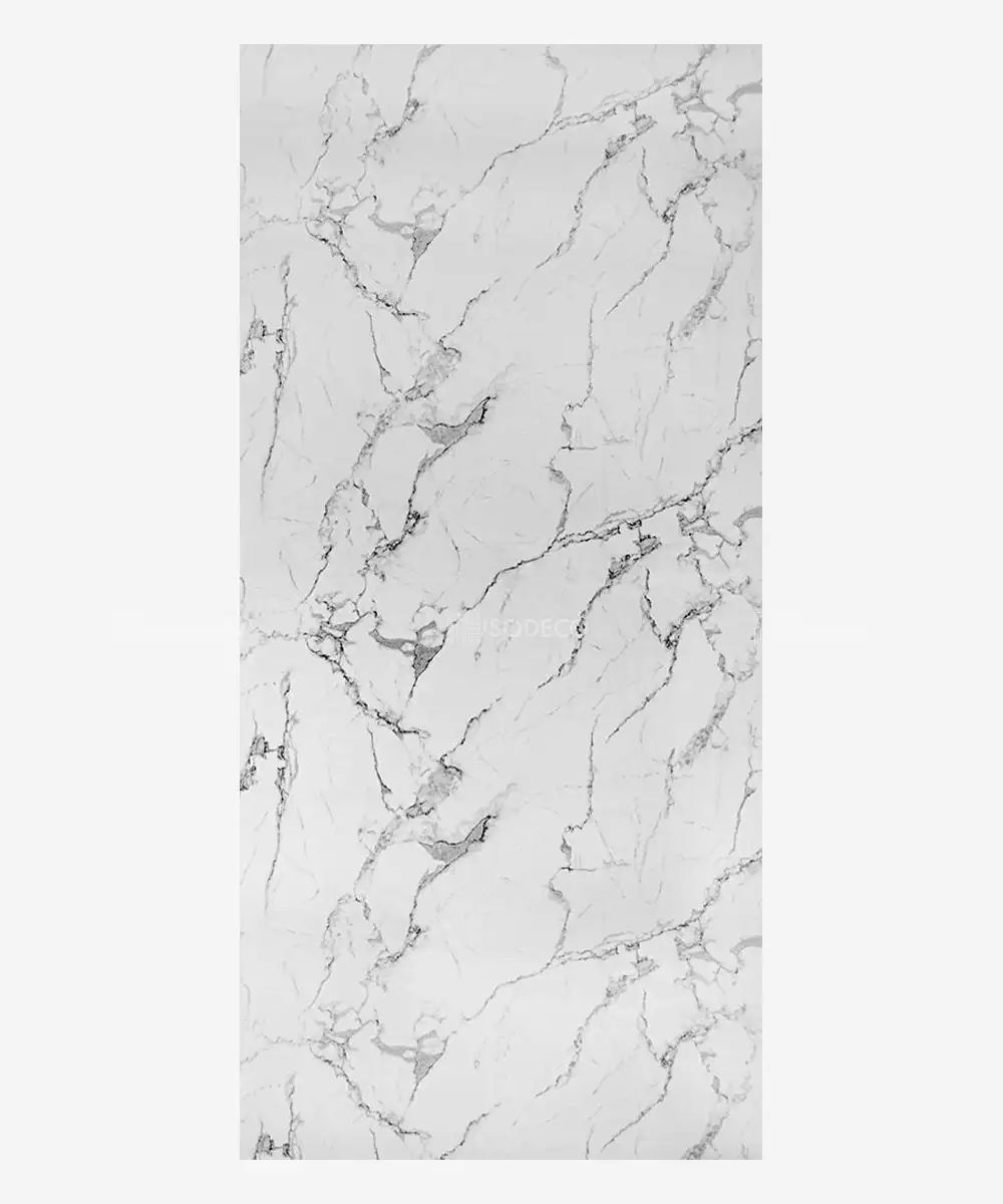 PVC Mermer Duvar Paneli - 120x260cm - Beyaz Bianco Carrara